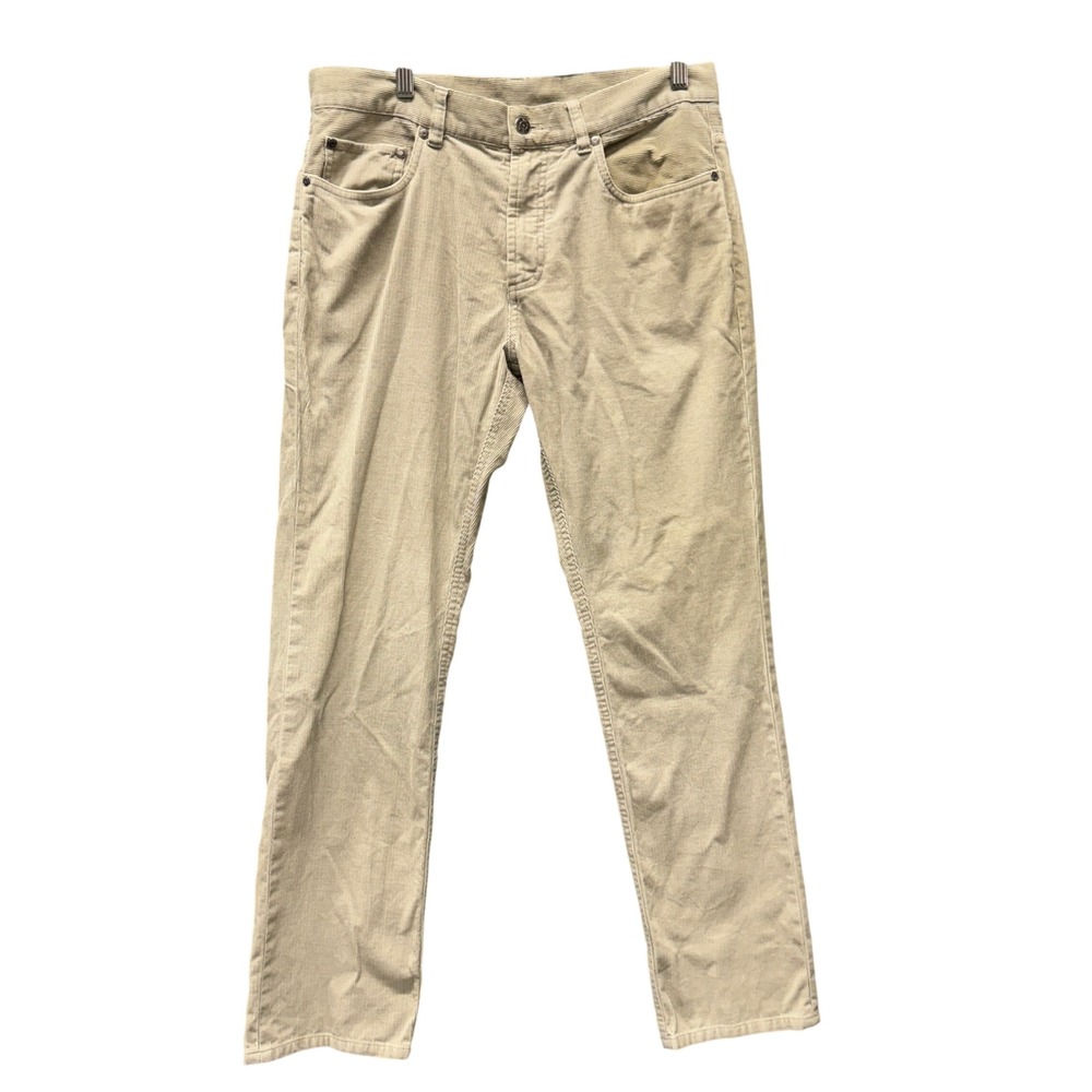 Brooks Brothers Corduroy Pants‎ Mens 32x30 ACTUAL Straight Leg Beige Trousers - Picture 2 of 9